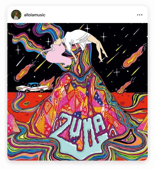 Instagram post by @allolamusic vibrant portrait