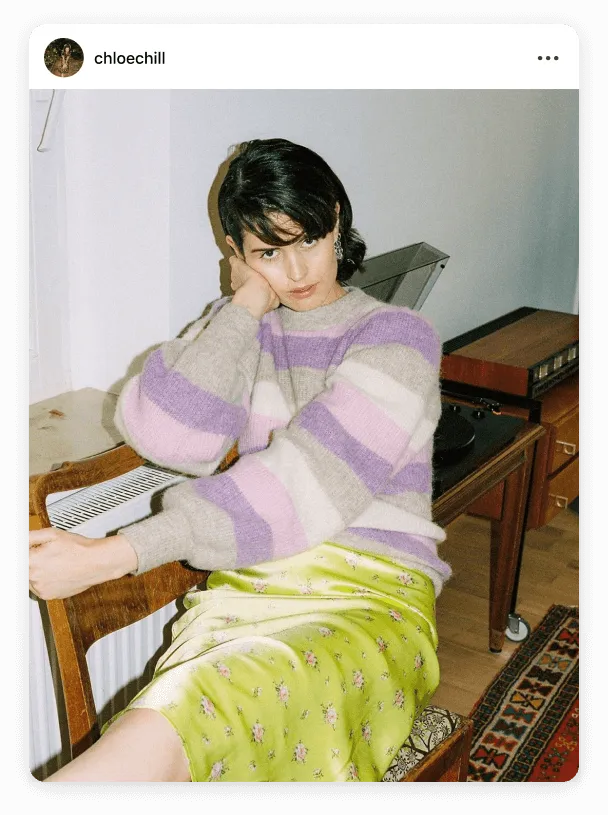 Instagram post by @chloechill fashion styling