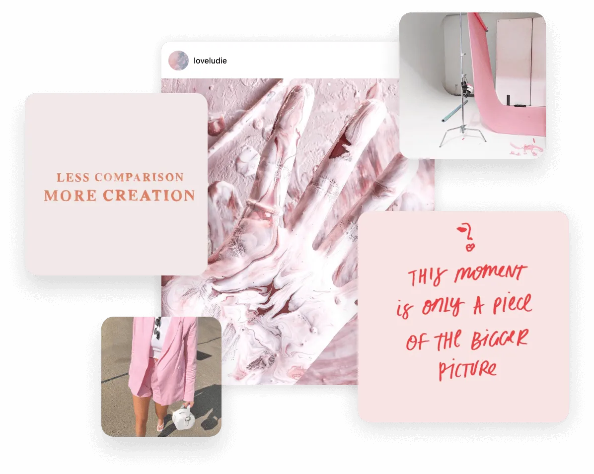 Instagram post by @loveludie showcasing unique art