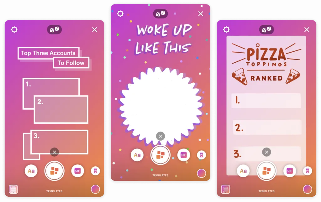Instagram Create Mode - Templates