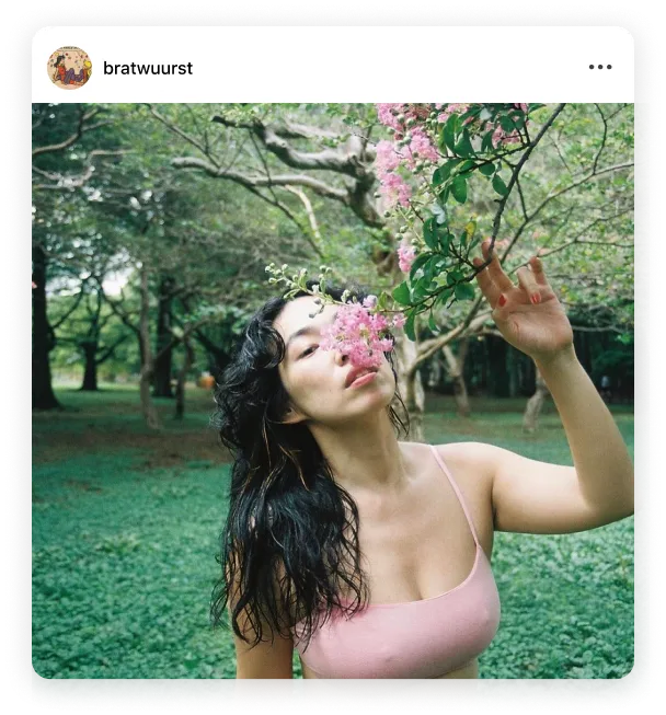 Instagram post by @bratwuurst portrait photography