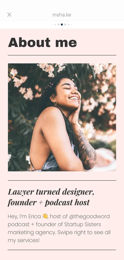 Milkshake About Card example