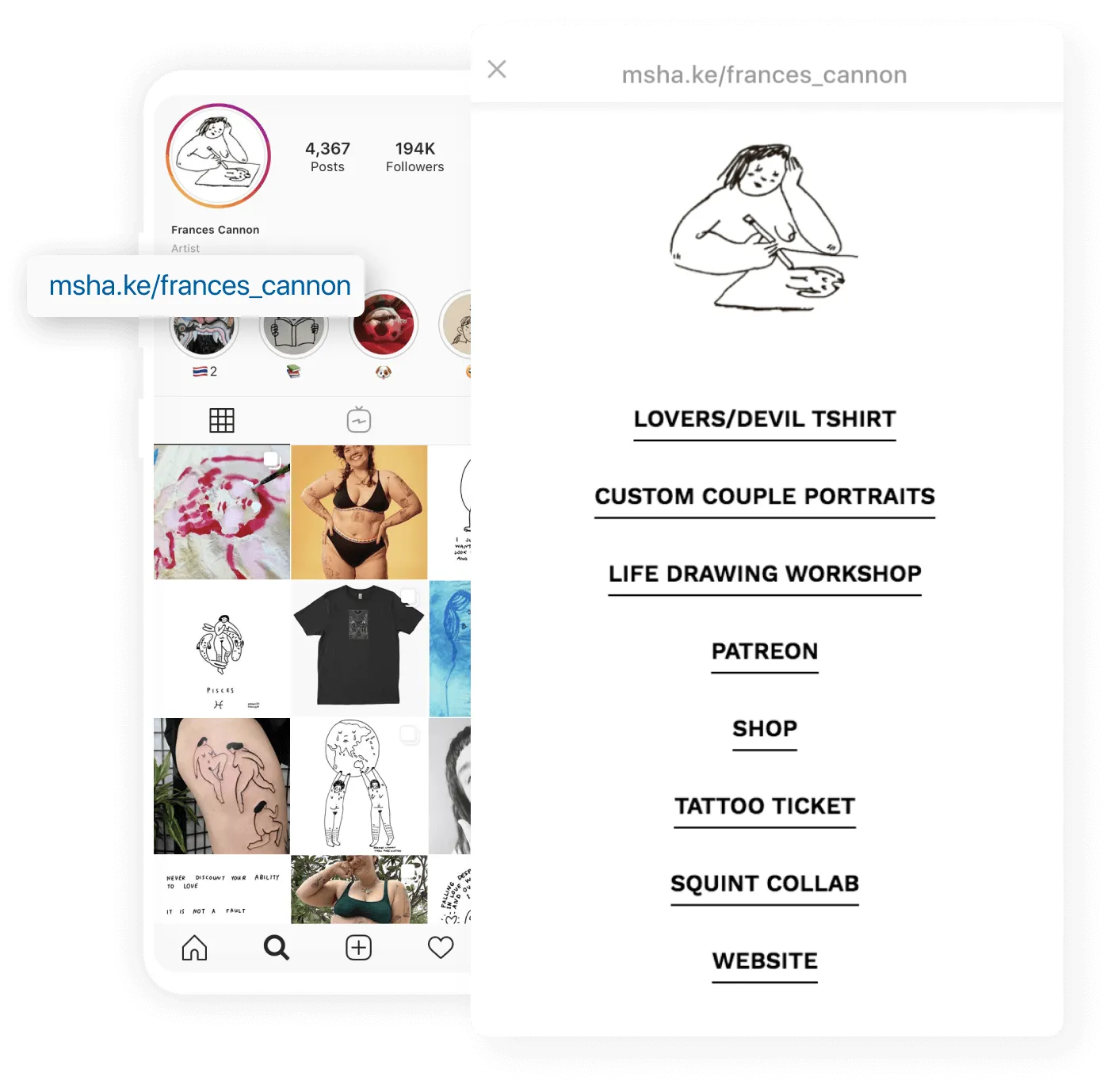 Frances Cannon | Milkshake Insta website