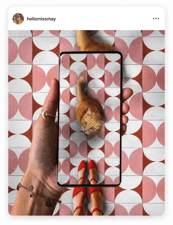 Instagram post by @hellomissmay creative flat lay