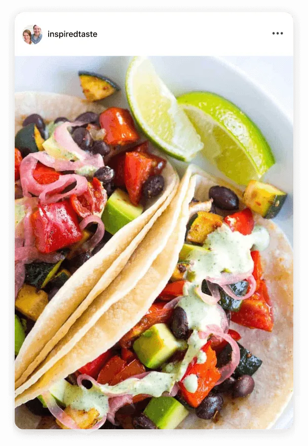 Instagram post by @inspiredtaste vibrant food photography