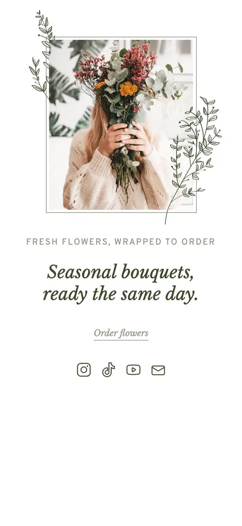 An example site in the Feelin' Dandy Look