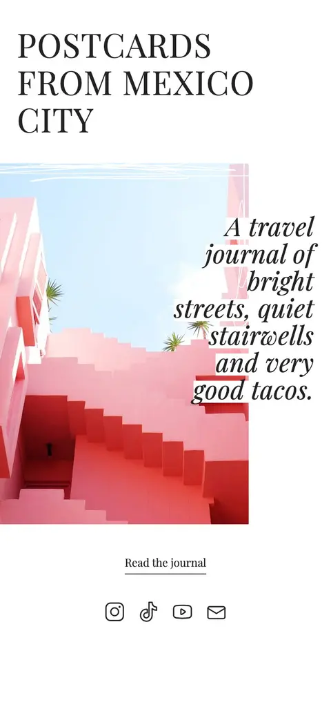 An example site in the Wanderlust Look