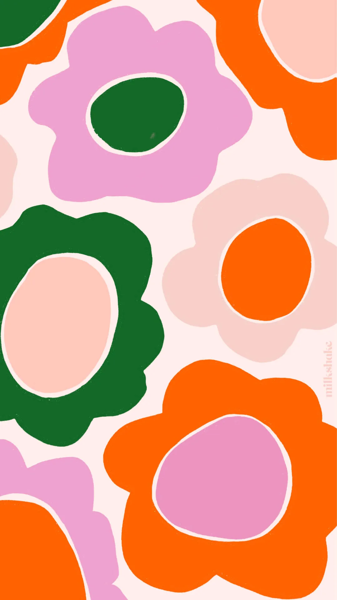 Milkshake pattern background in bold colors
