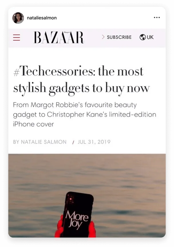 Instagram post by @nataliesalmon social media tips