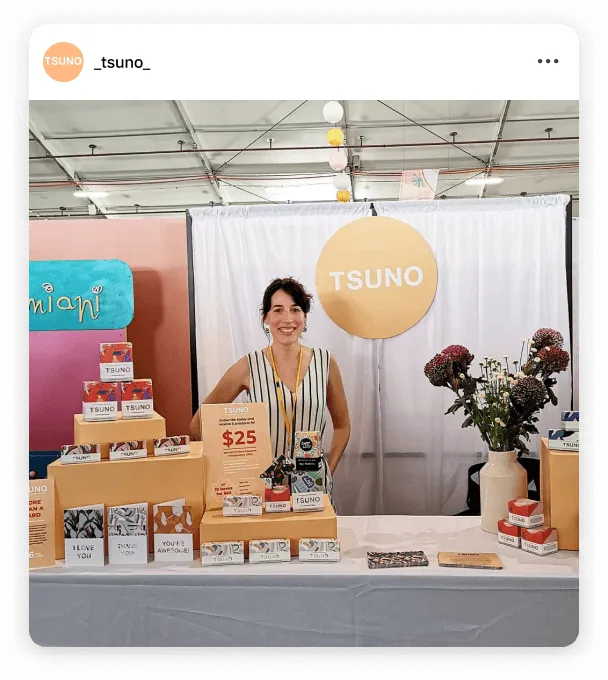 Instagram post by @tsuno organic tampons