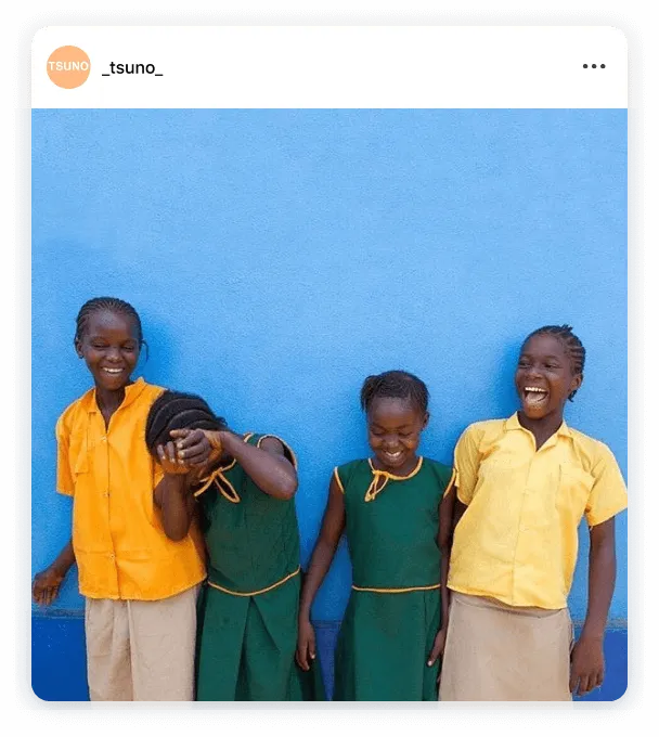Instagram post by @tsuno charitable donations