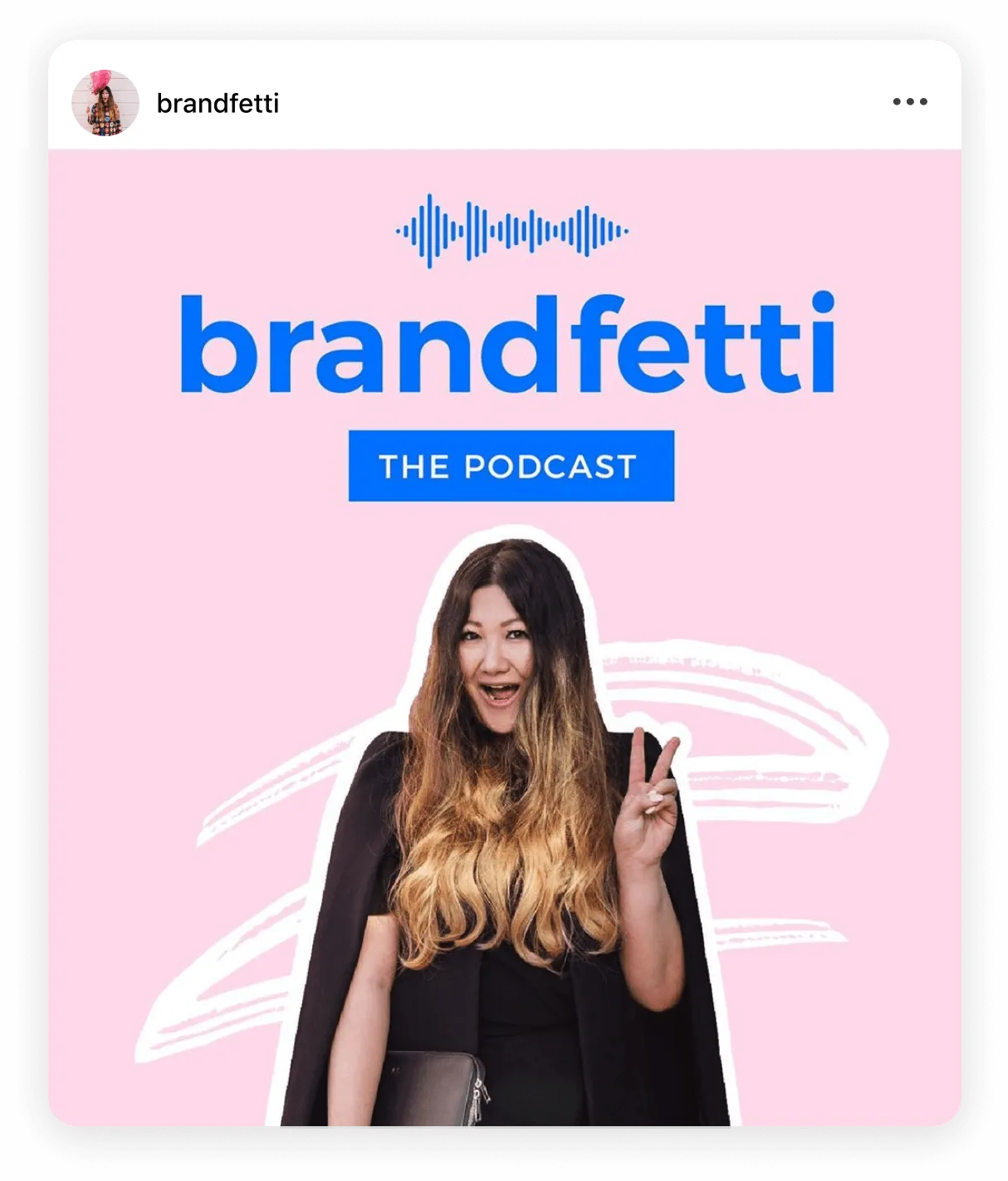 Instagram post by @wordfetti podcast Brandfetti