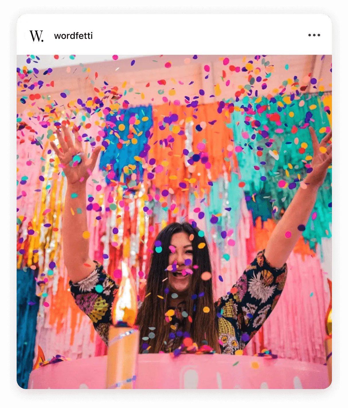 Wordfetti Instagram page and community