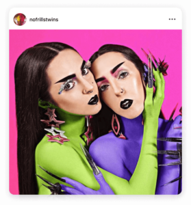 Being you-nique on Instagram with No Frills Twins