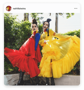 Being you-nique on Instagram with No Frills Twins