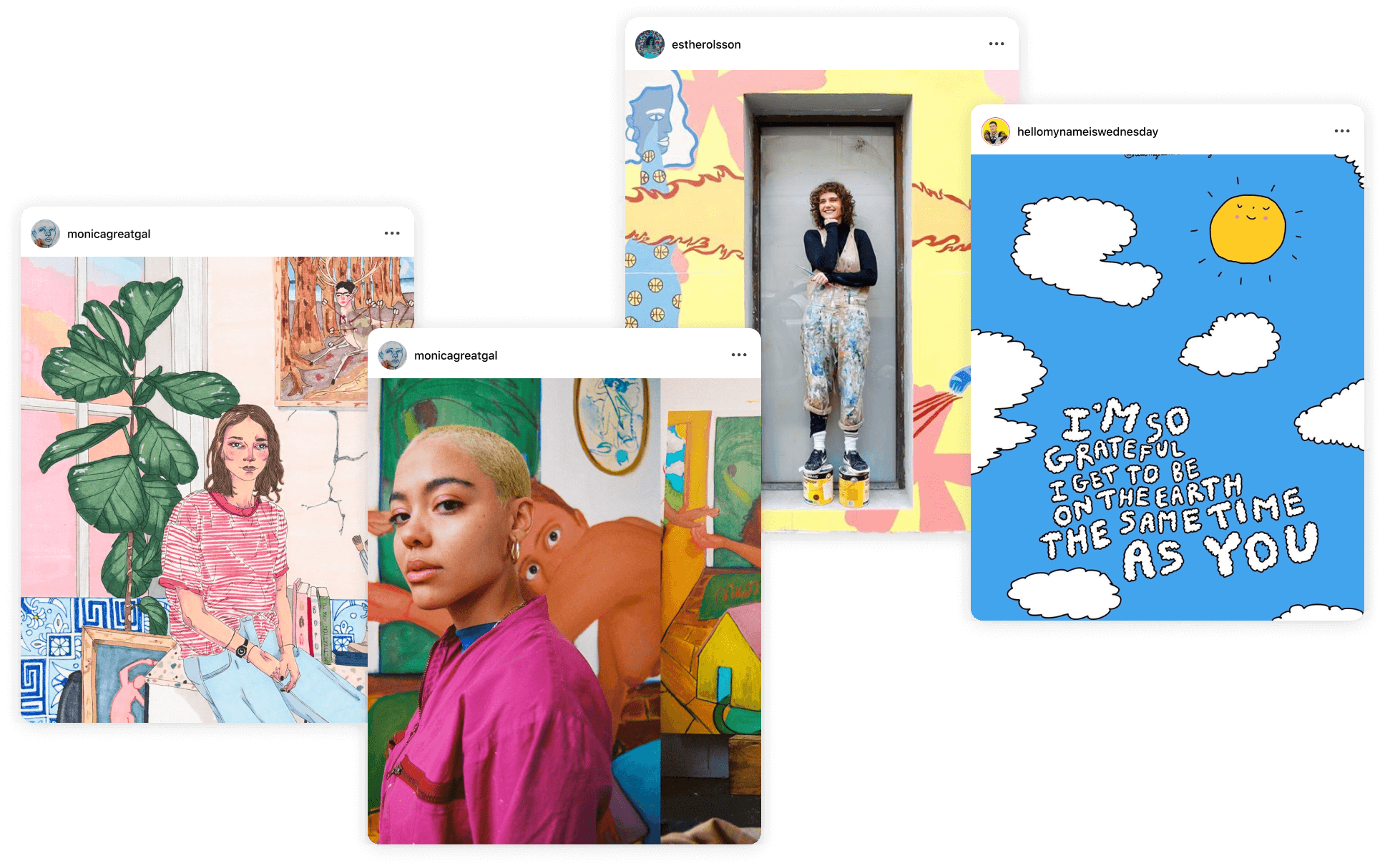 Female Identifying creatives on Instagram 
